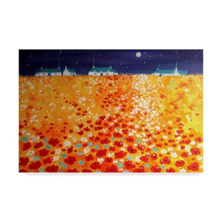 Angie Livingstone 'Moonlit Poppies' Canvas Art,16x24